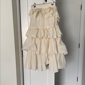 Ulla Jonson Elegant Cream Ruffle Skirt